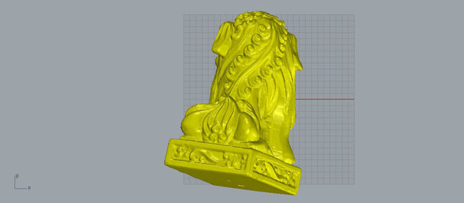 lion sculpture 3D print model