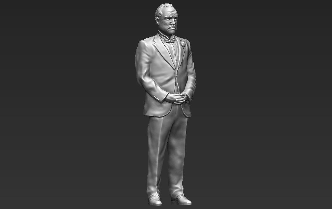 Marlon Brando Vito Corleone Godfather 3D printing ready stl obj 3D print model_11
