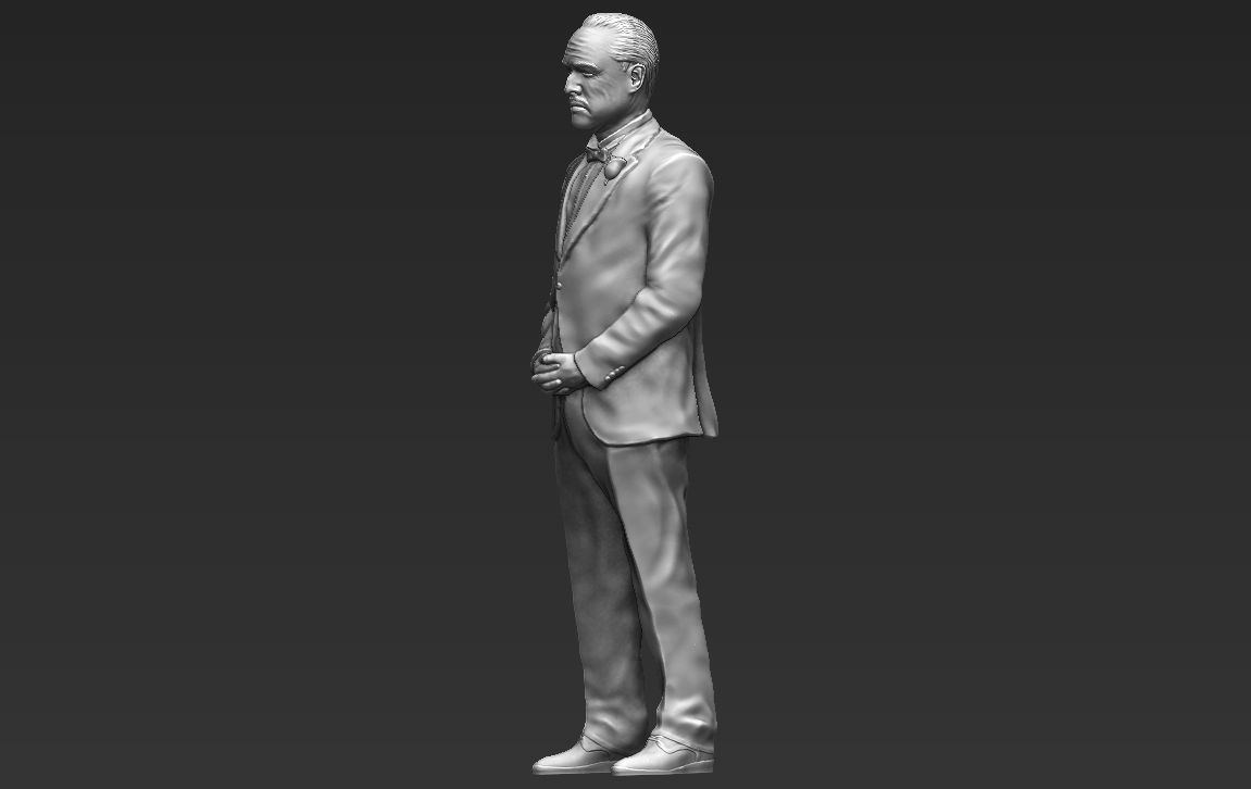Marlon Brando Vito Corleone Godfather 3D printing ready stl obj 3D print model_2