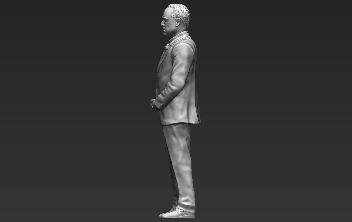 Marlon Brando Vito Corleone Godfather 3D printing ready stl obj 3D print model_8