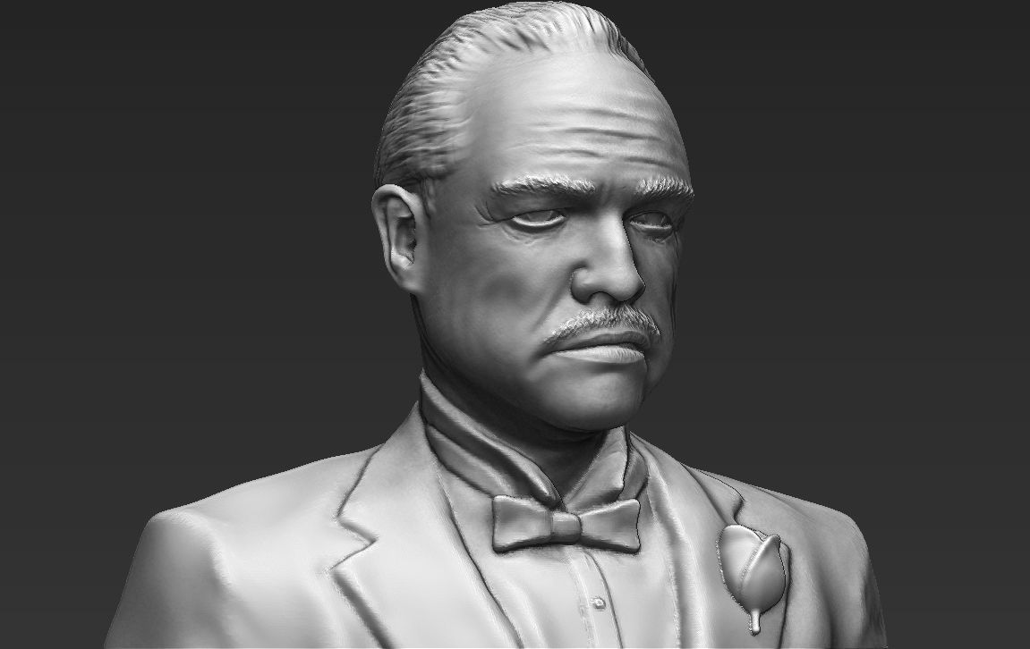 Marlon Brando Vito Corleone Godfather 3D printing ready stl obj 3D print model_13