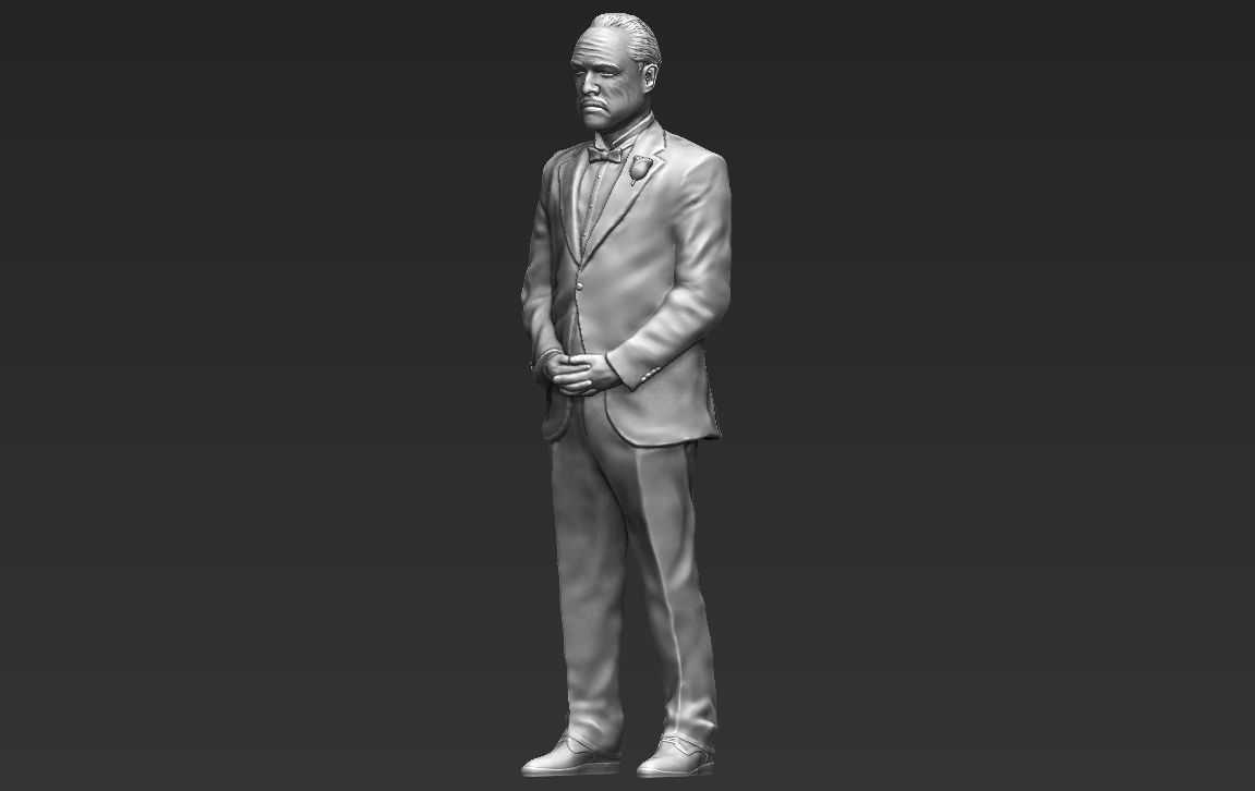 Marlon Brando Vito Corleone Godfather 3D printing ready stl obj 3D print model_7