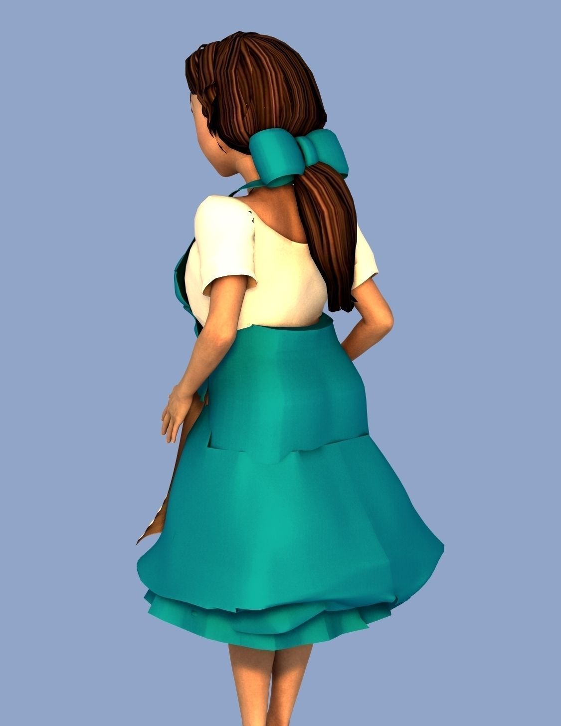 Belle from Beauty and the Beast Free 3D model_3
