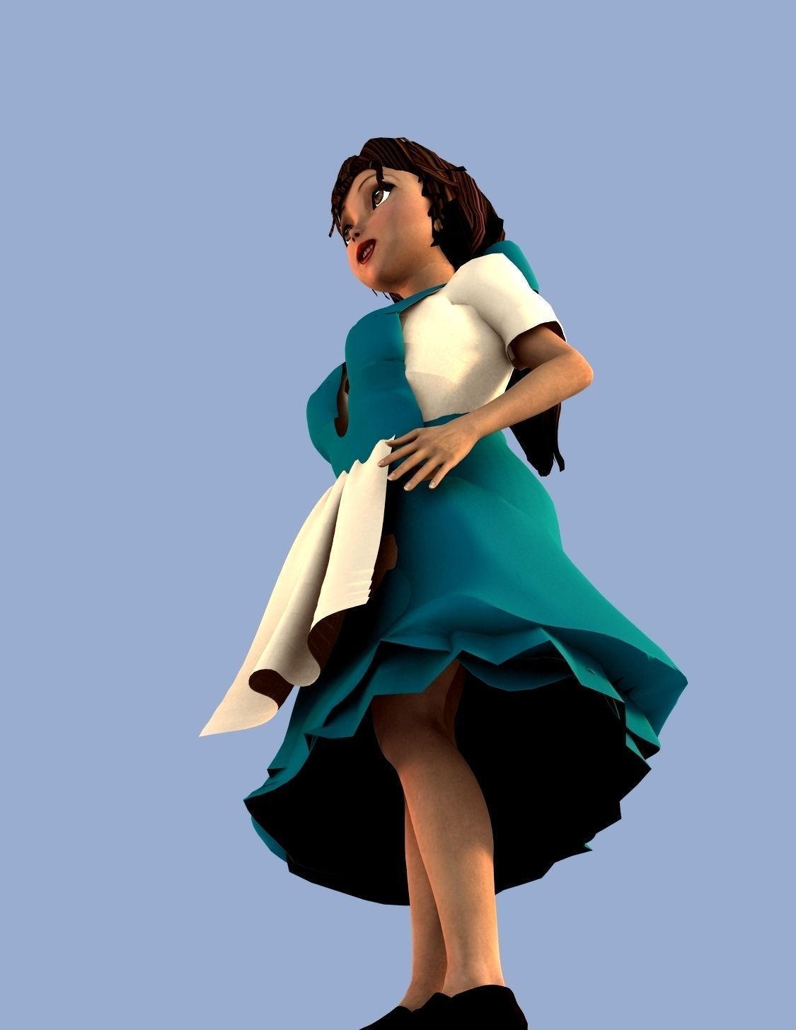 Belle from Beauty and the Beast Free 3D model_5