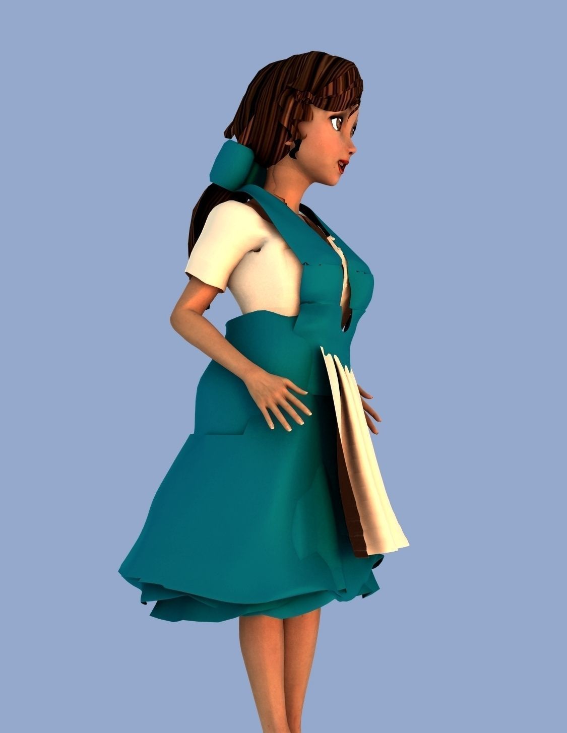 Belle from Beauty and the Beast Free 3D model_4