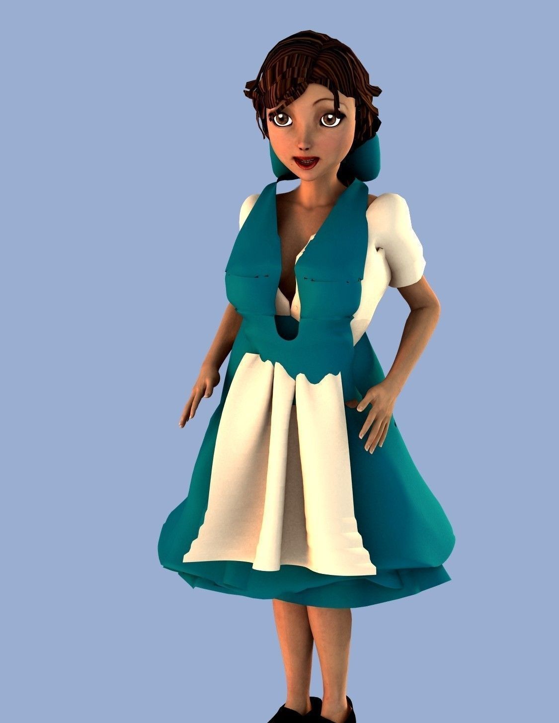 Belle from Beauty and the Beast Free 3D model_1