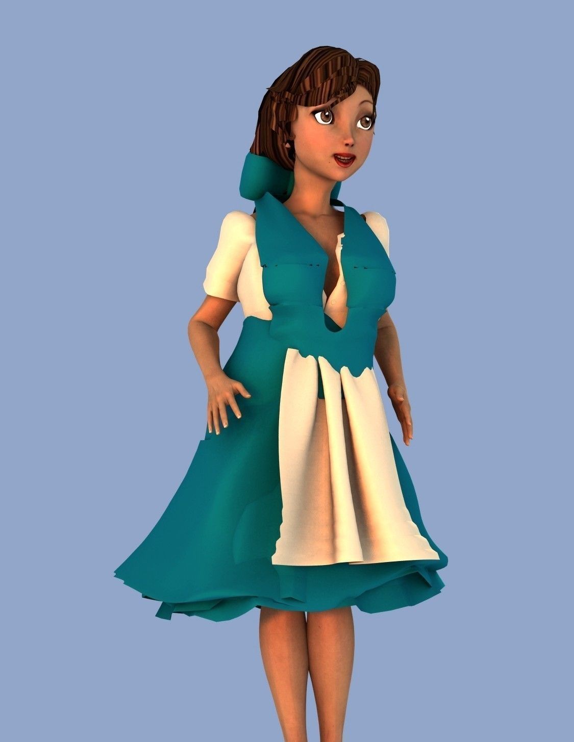 Belle from Beauty and the Beast Free 3D model_2