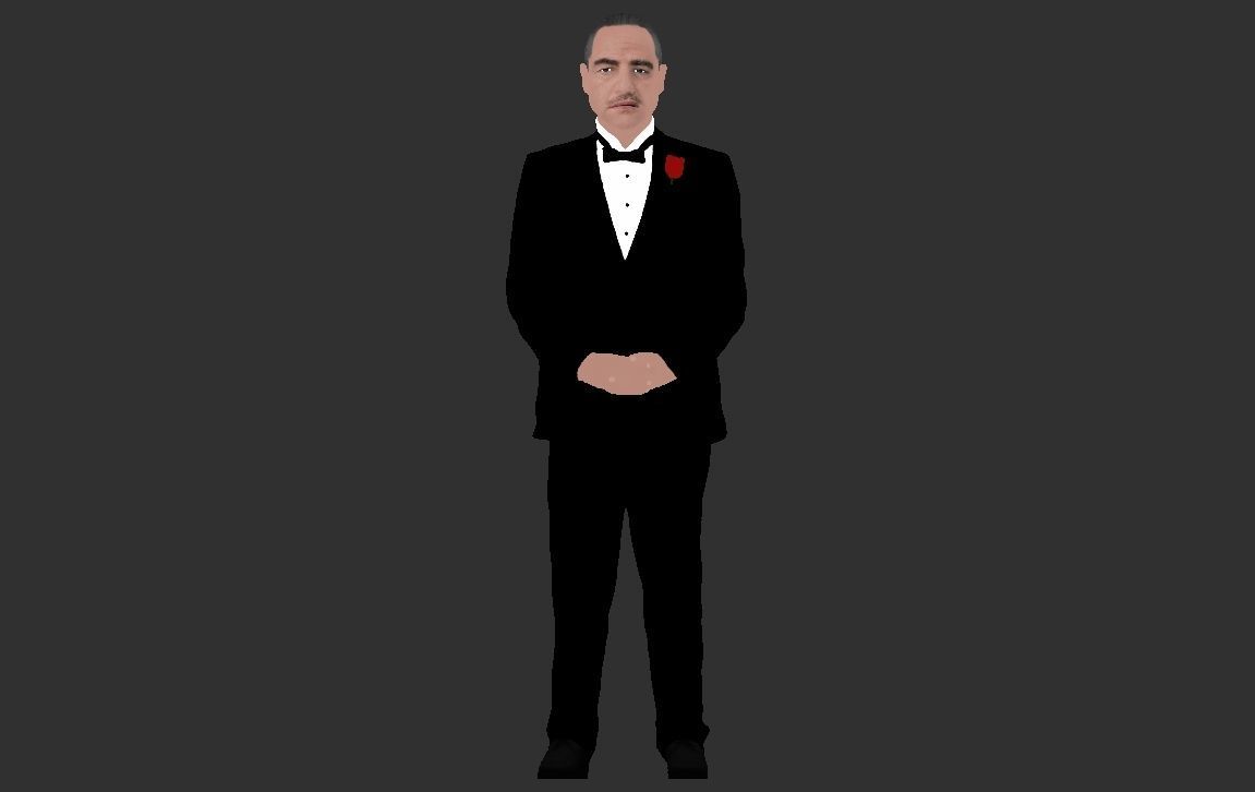Marlon Brando Vito Corleone Godfather full color 3D printing 3D print model_26