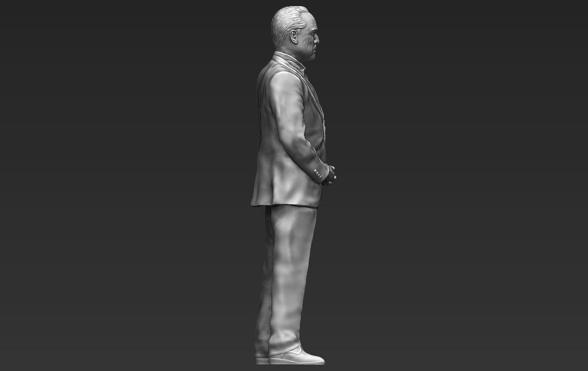 Marlon Brando Vito Corleone Godfather full color 3D printing 3D print model_37