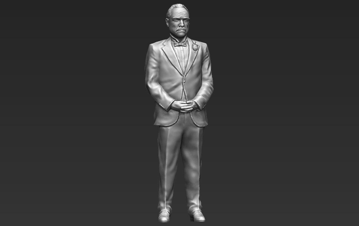 Marlon Brando Vito Corleone Godfather full color 3D printing 3D print model_41