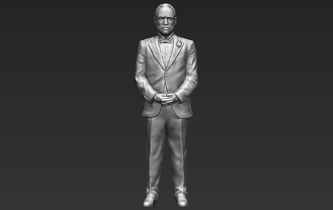 Marlon Brando Vito Corleone Godfather full color 3D printing 3D print model_29
