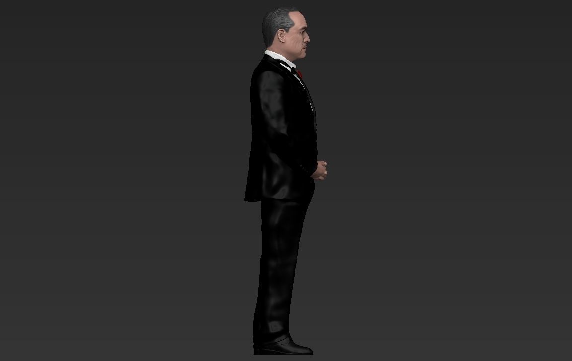 Marlon Brando Vito Corleone Godfather full color 3D printing 3D print model_25