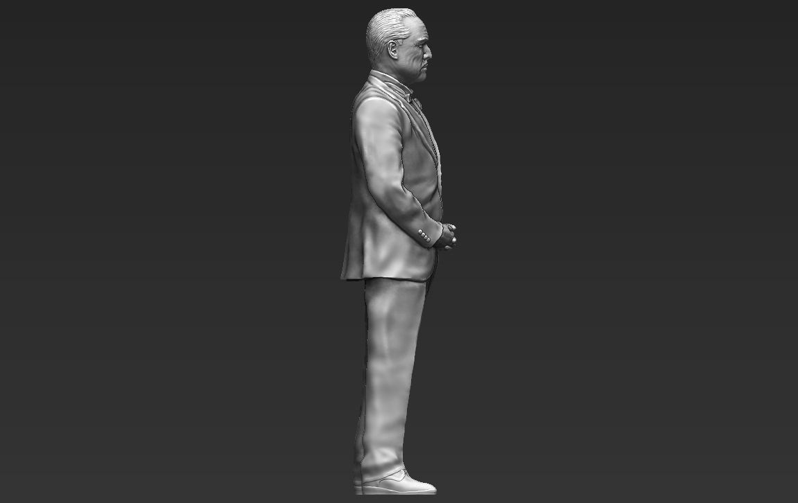 Marlon Brando Vito Corleone Godfather full color 3D printing 3D print model_38