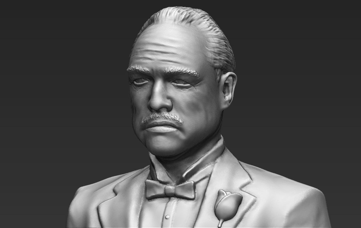 Marlon Brando Vito Corleone Godfather full color 3D printing 3D print model_42