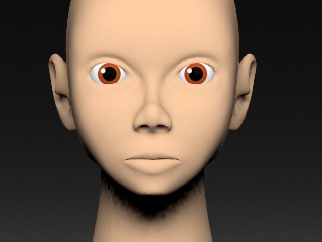 cute kid Free low-poly 3D model_2