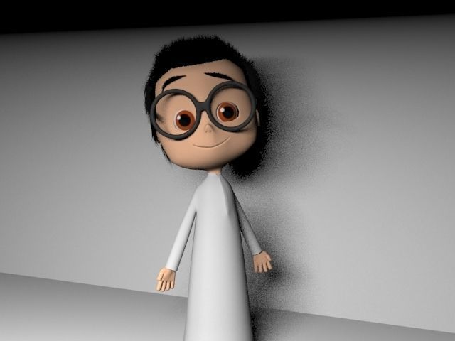 cute kid Free low-poly 3D model_3