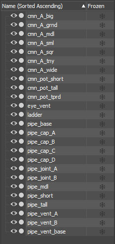 Chimneys and vents  Low-poly 3D model_14