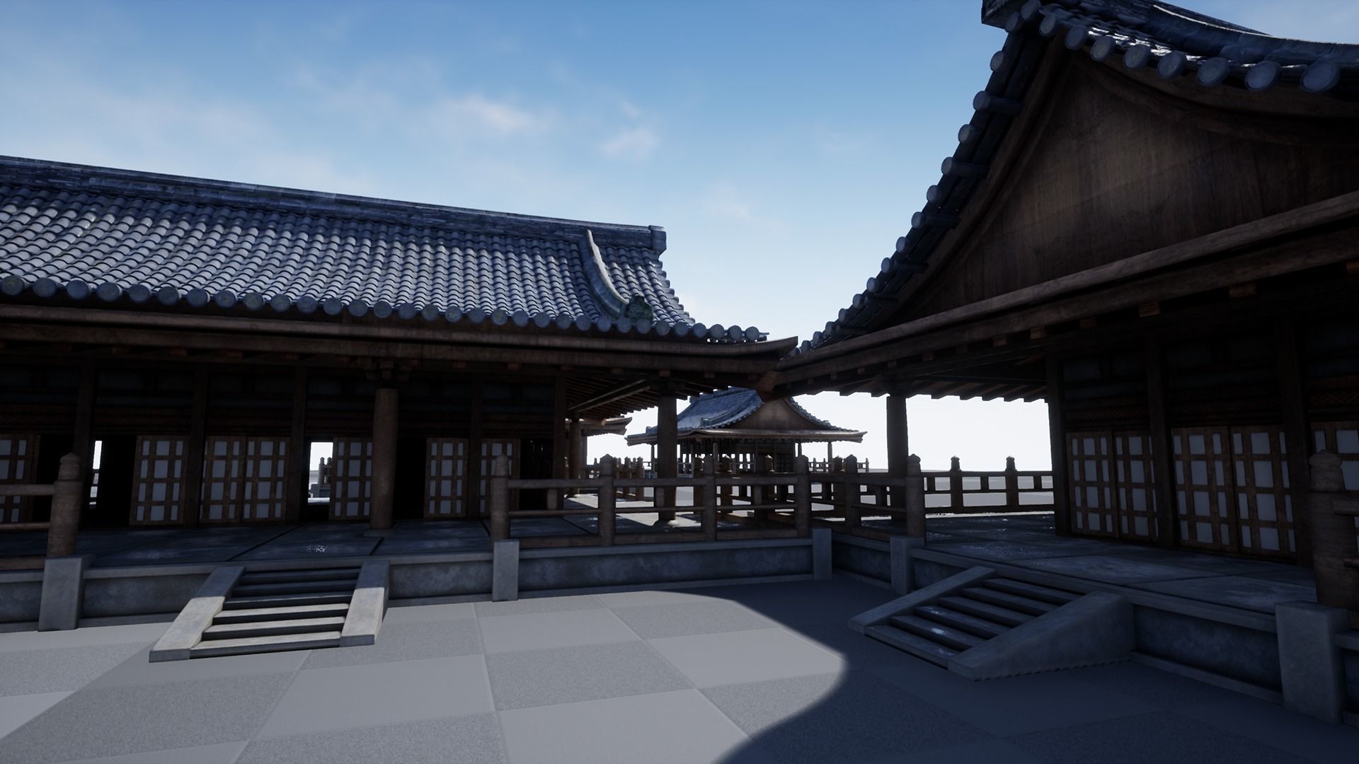 Asian Temple Low-poly 3D model_4