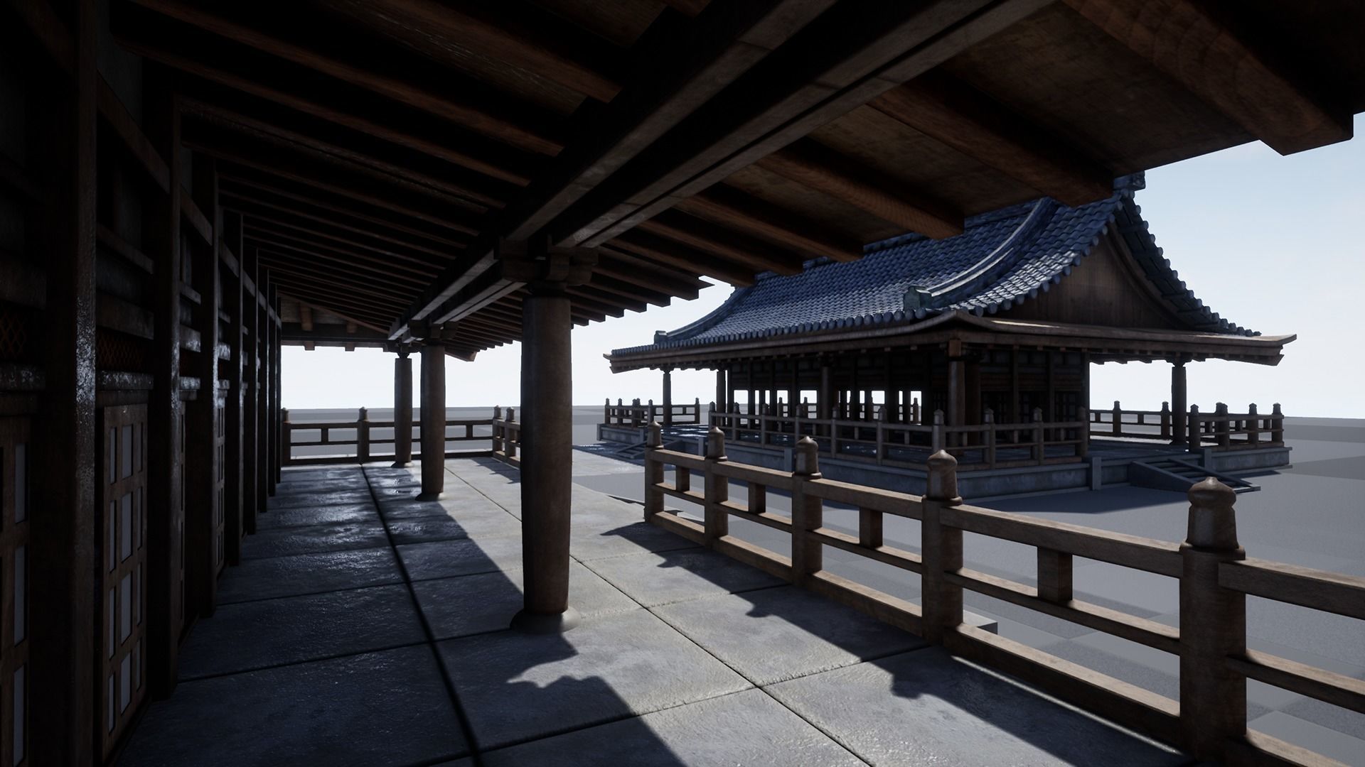 Asian Temple Low-poly 3D model_2