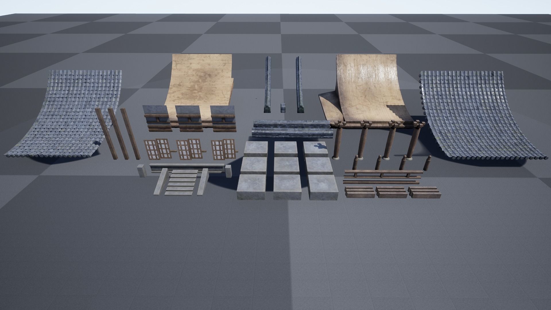 Asian Temple Low-poly 3D model_5