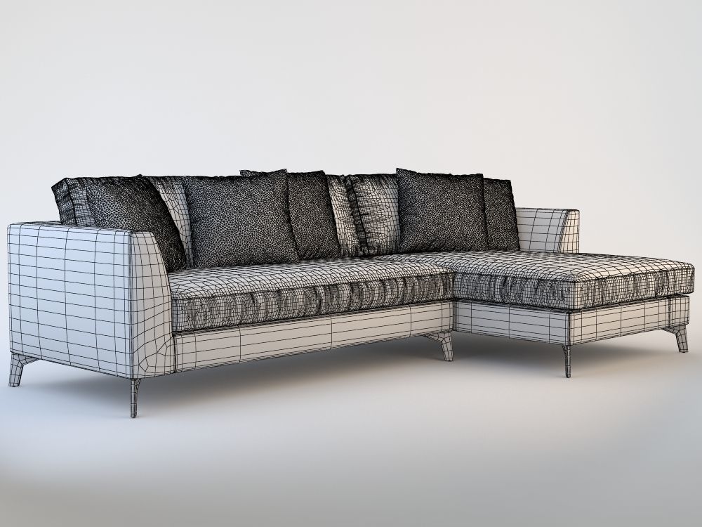 Lewis Up Sofa modular 3D model_1