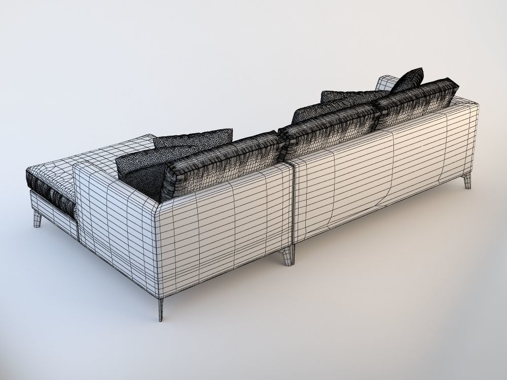 Lewis Up Sofa modular 3D model_6