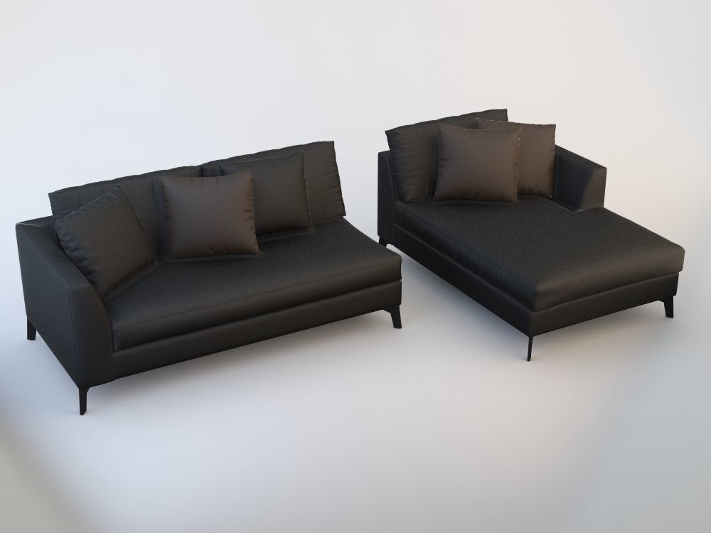Lewis Up Sofa modular 3D model_3