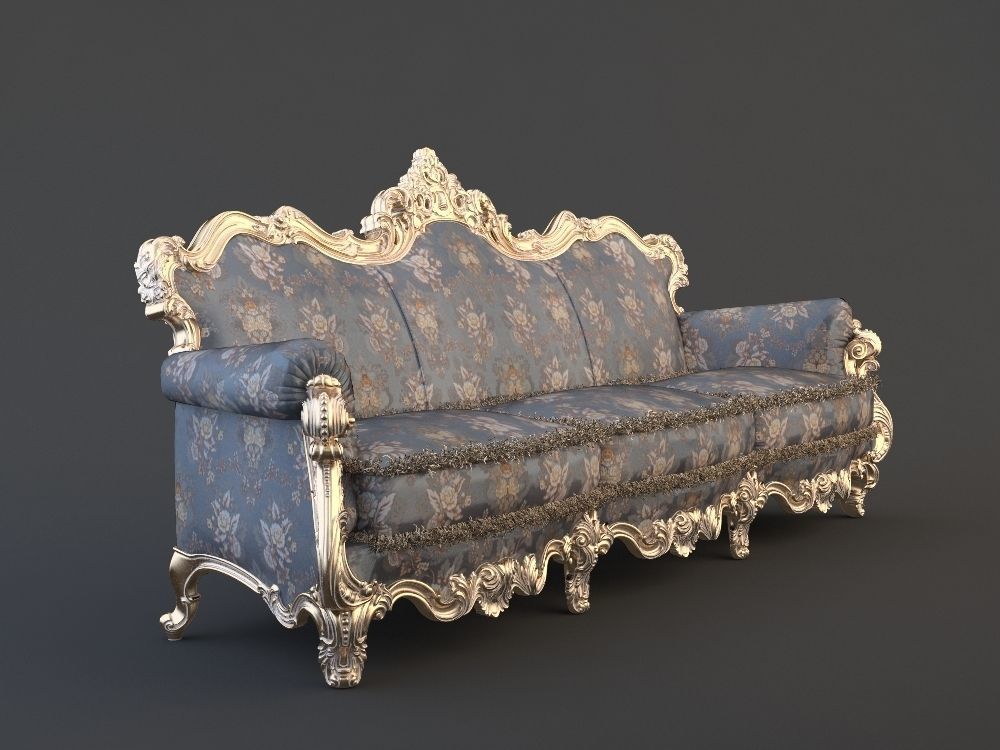 Baroque sofa 3D model_8