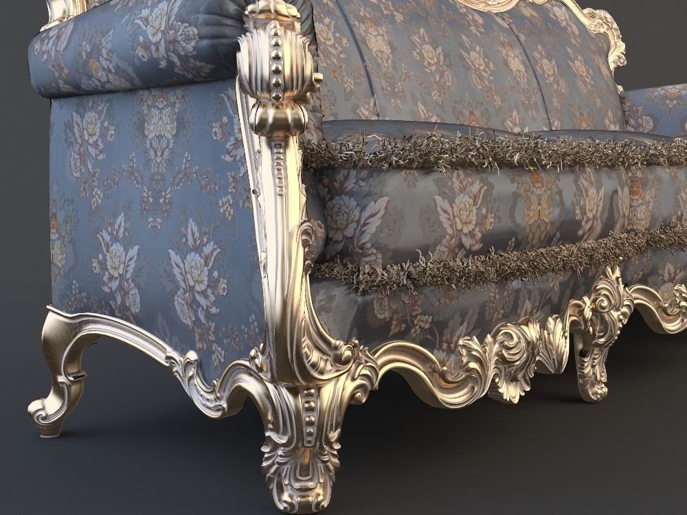Baroque sofa 3D model_9