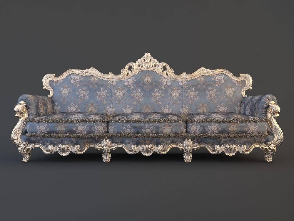 Baroque sofa 3D model_2