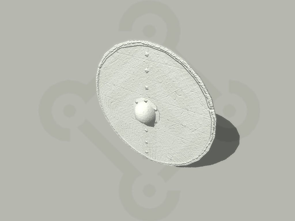 Viking round Shield Low-poly 3D model_10