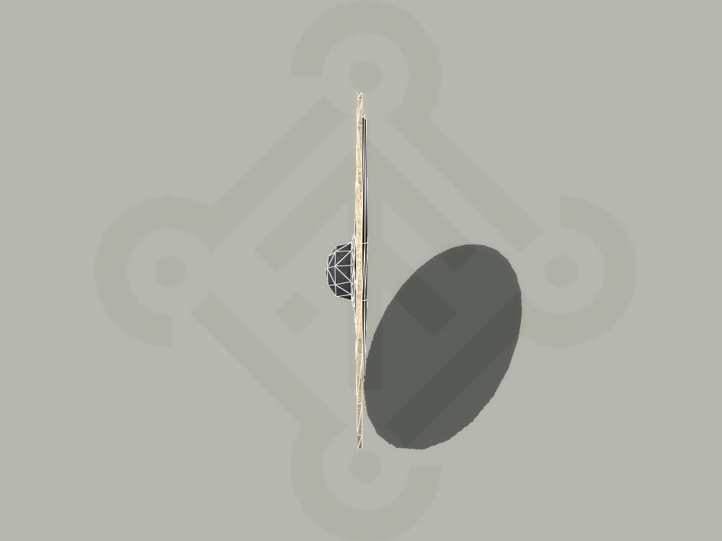 Viking round Shield Low-poly 3D model_13