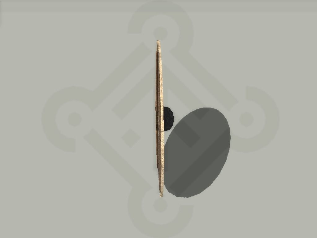 Viking round Shield Low-poly 3D model_8