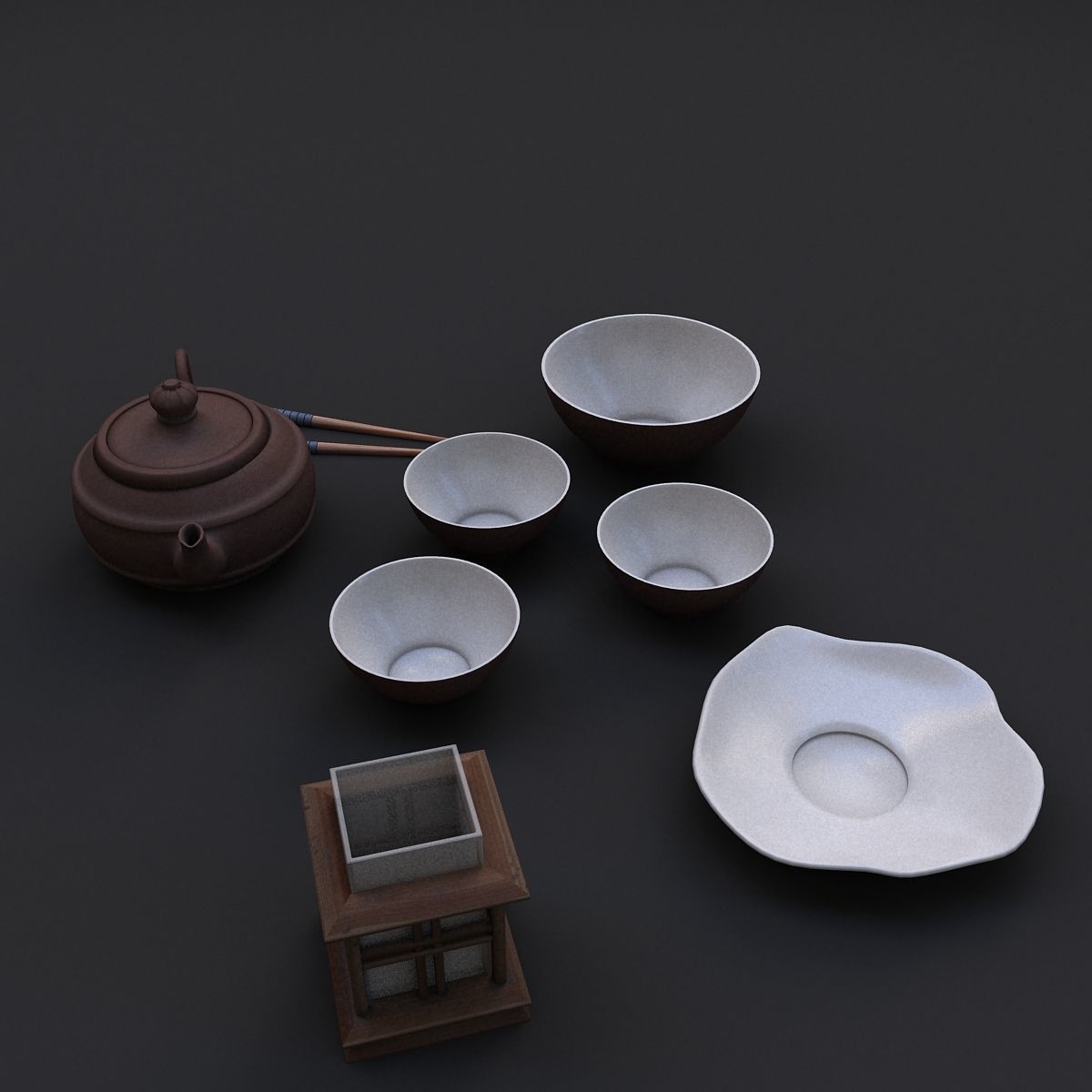 dishes china 3D model_3