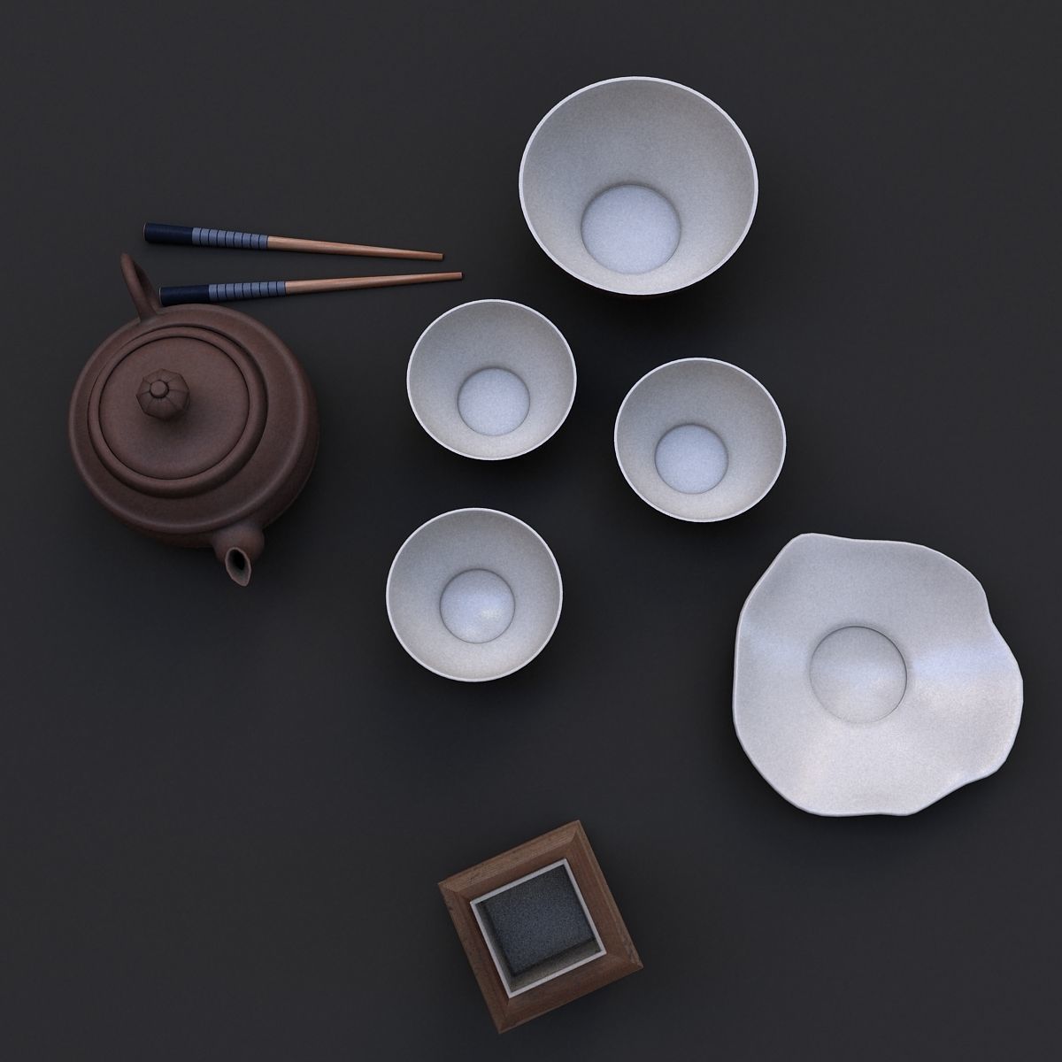 dishes china 3D model_6