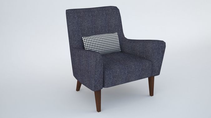 Maya Armchair Low-poly 3D model