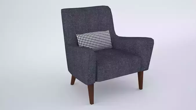 Maya Armchair Low-poly 3D model