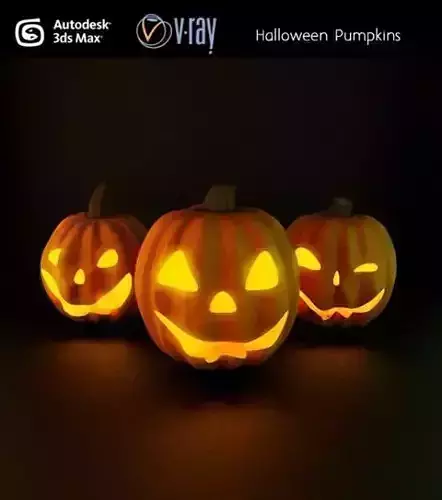 Halloween Pumpkins 3D model