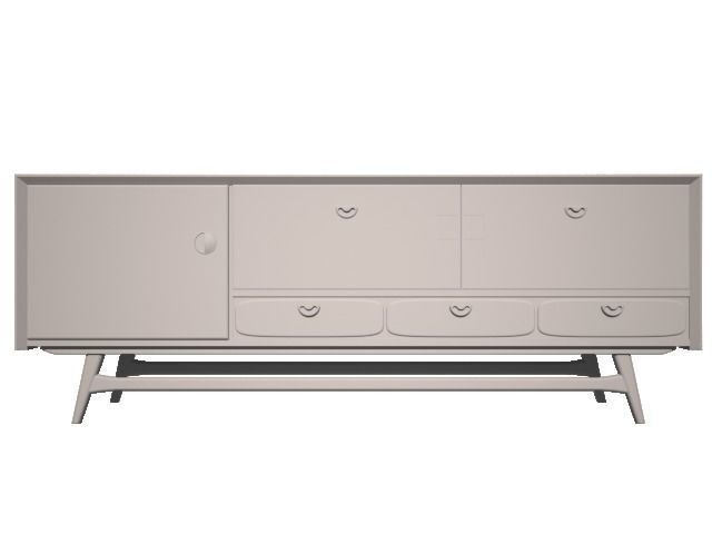 50s Dresser 3D model_1