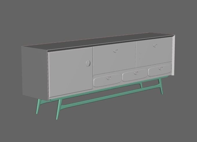 50s Dresser 3D model_6