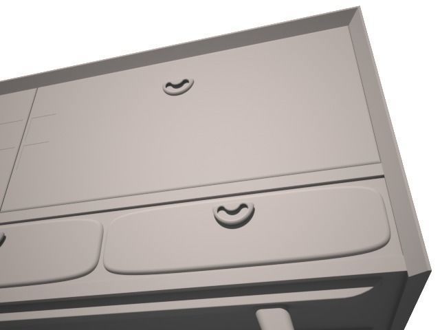 50s Dresser 3D model_2