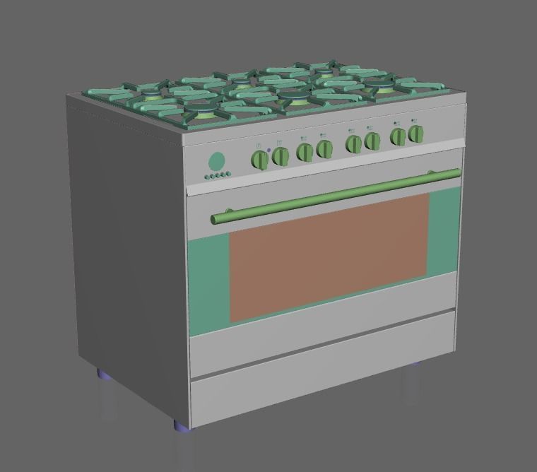 Boretti Stove Free 3D model_6