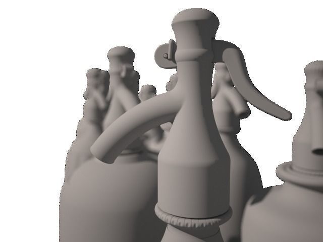 Set of vintage Bottles 3D model_4