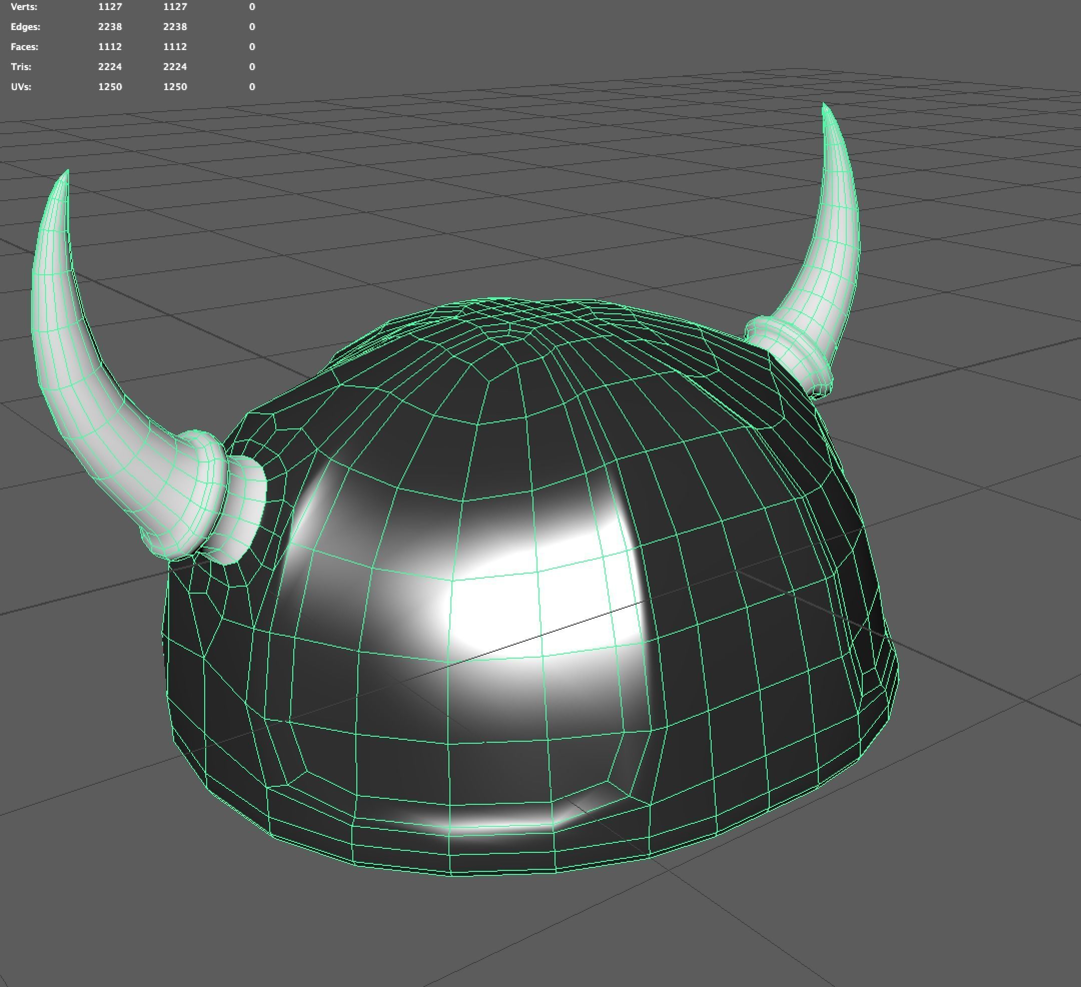 Viking Helmet Low-poly 3D model_4