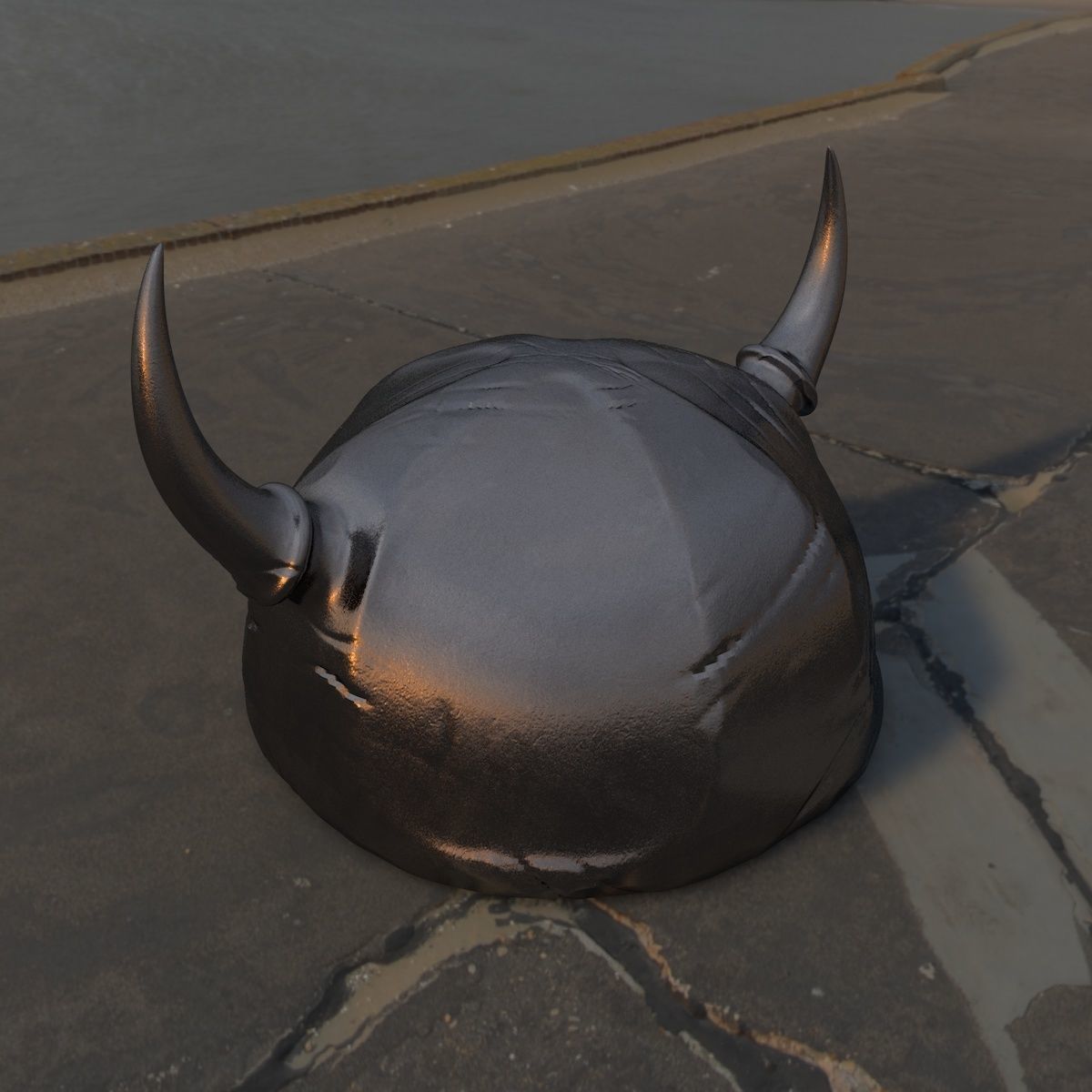 Viking Helmet Low-poly 3D model_1