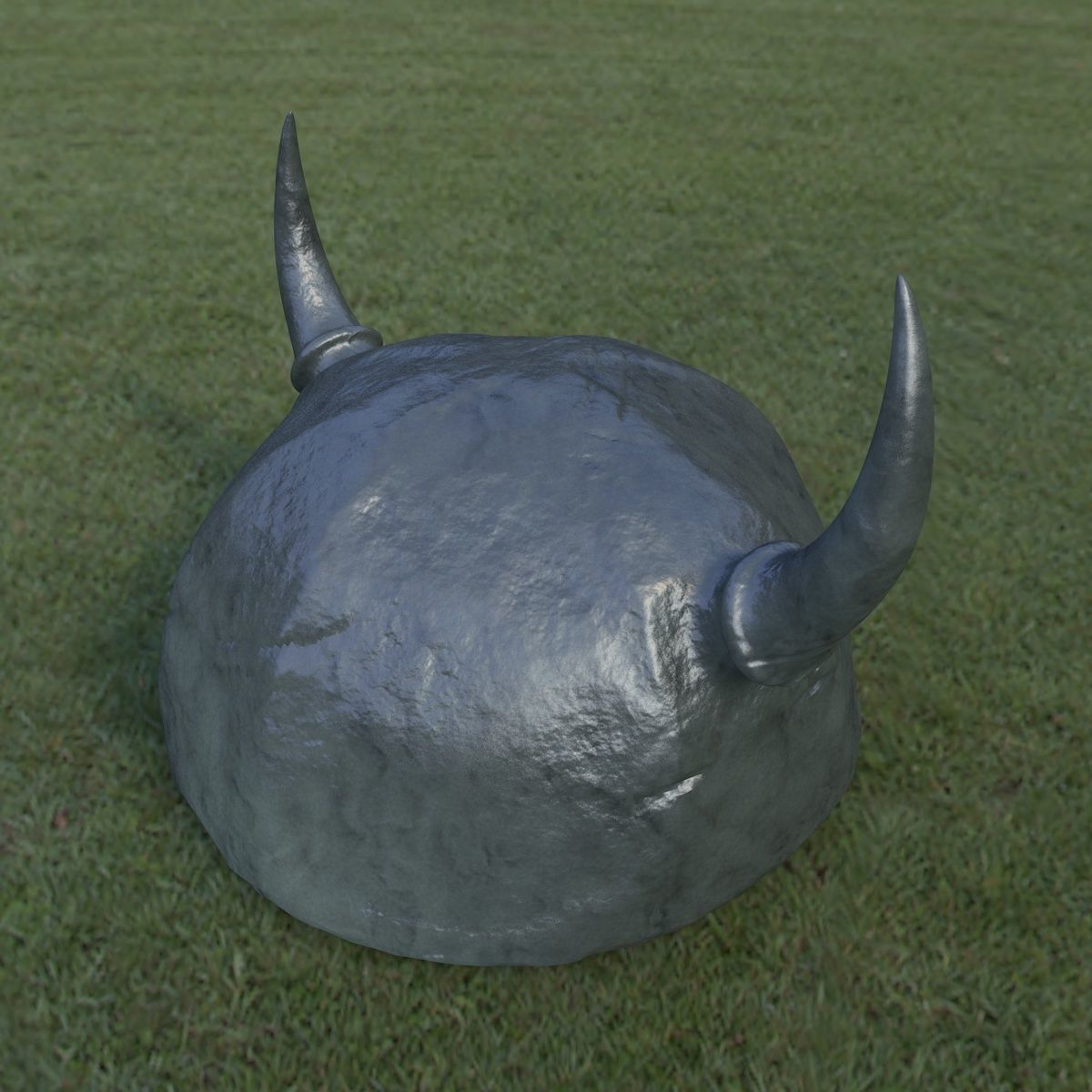 Viking Helmet Low-poly 3D model_3