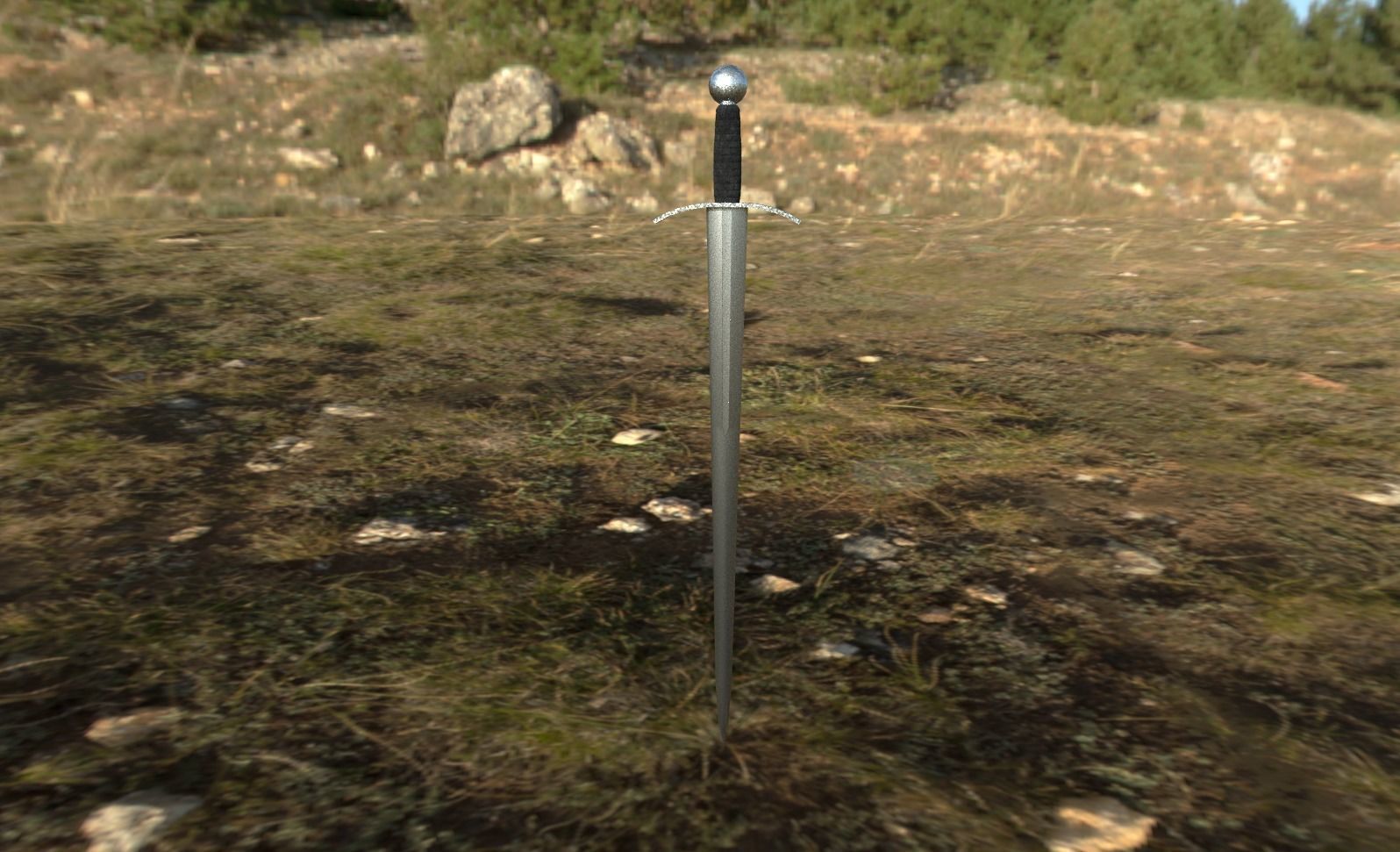 Simple swords package Low-poly 3D model_6