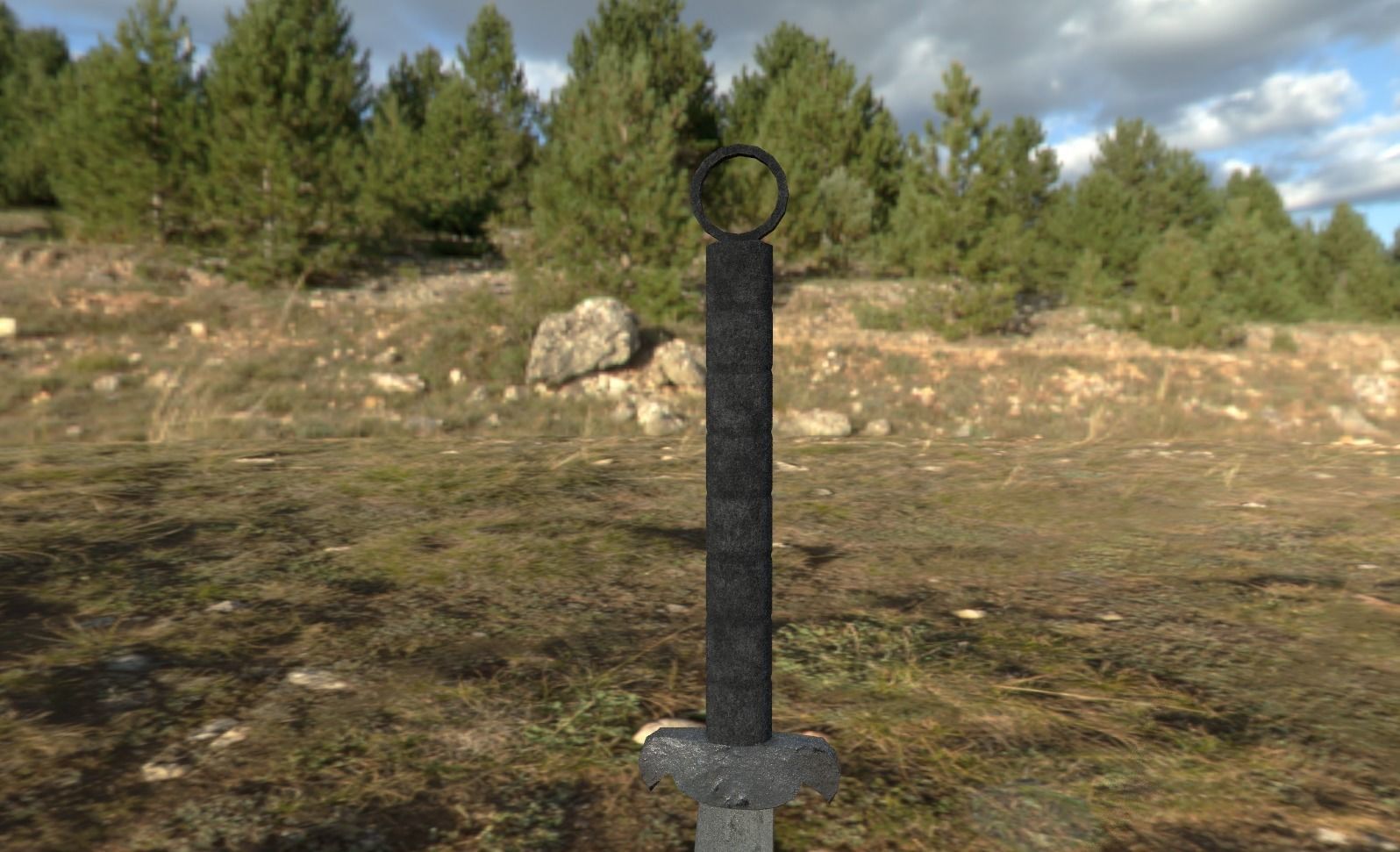 Simple swords package Low-poly 3D model_4