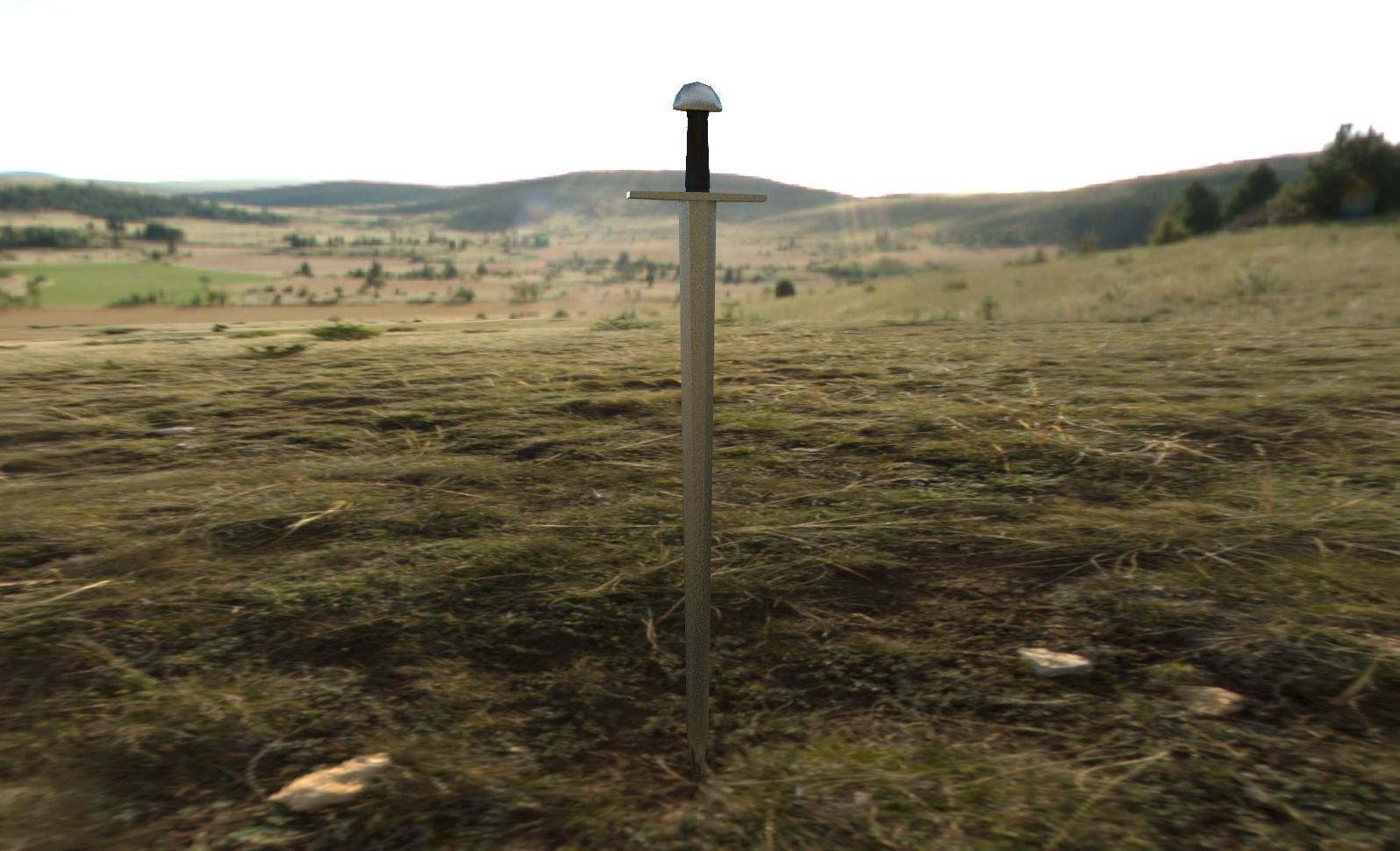 Simple swords package Low-poly 3D model_2