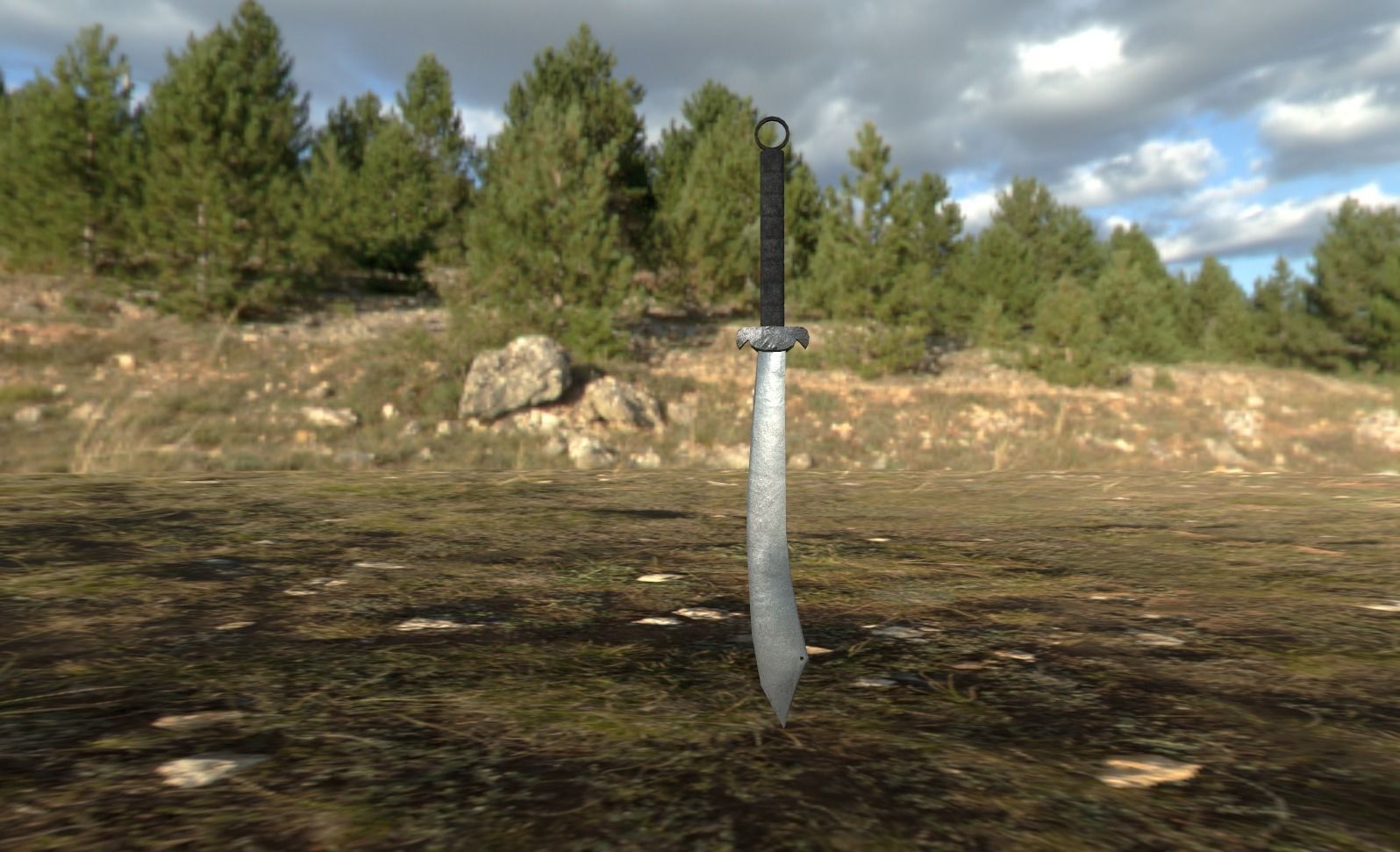 Simple swords package Low-poly 3D model_3